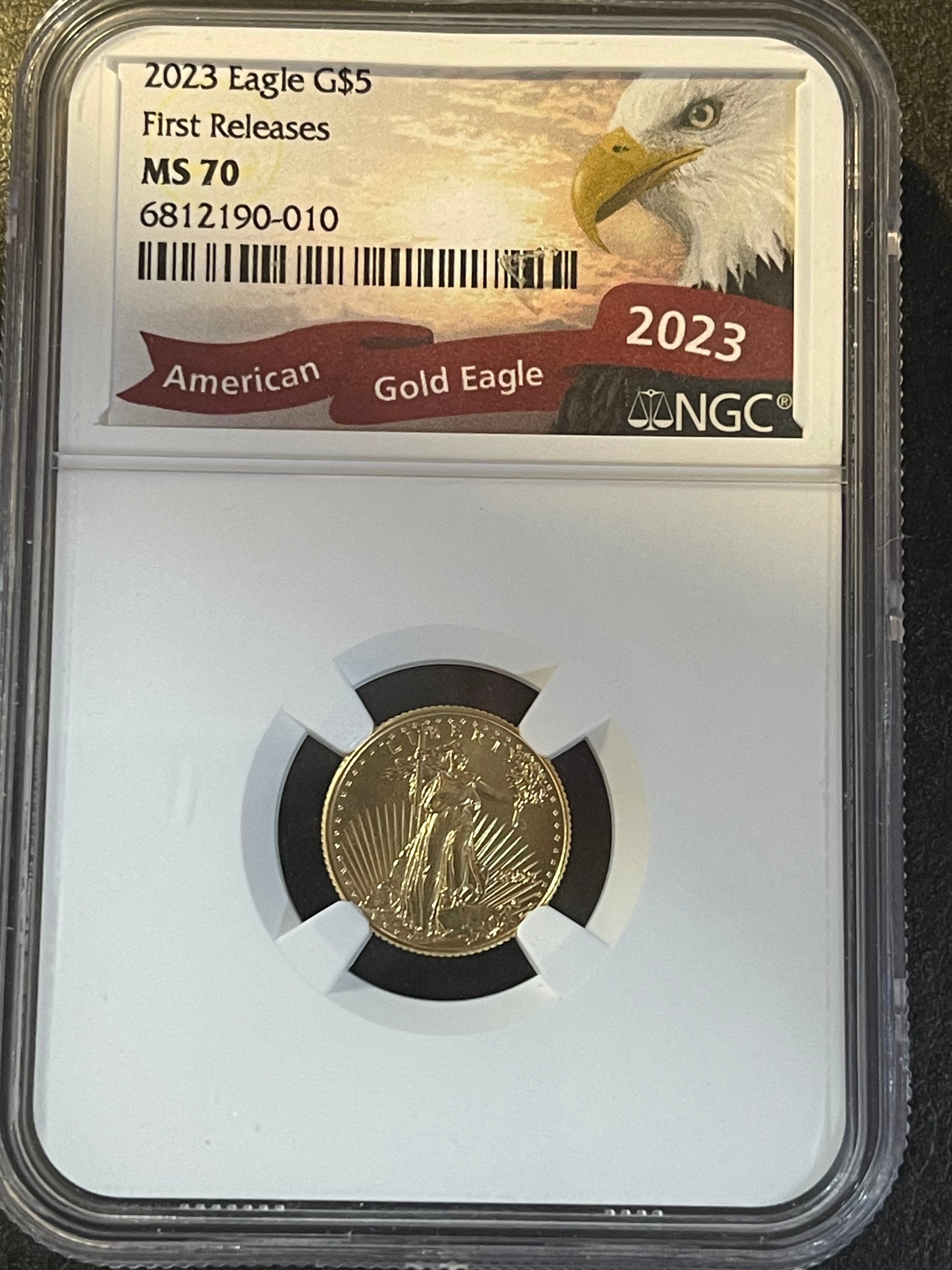 2023 $5 American Gold Eagle 1/10 oz – NGC MS70 First Releases