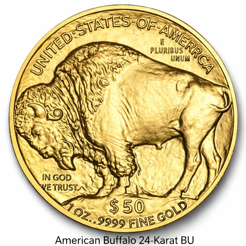 American Gold Buffalo $50 1 oz .9999 Fine Gold Coin – BU (Random Year)