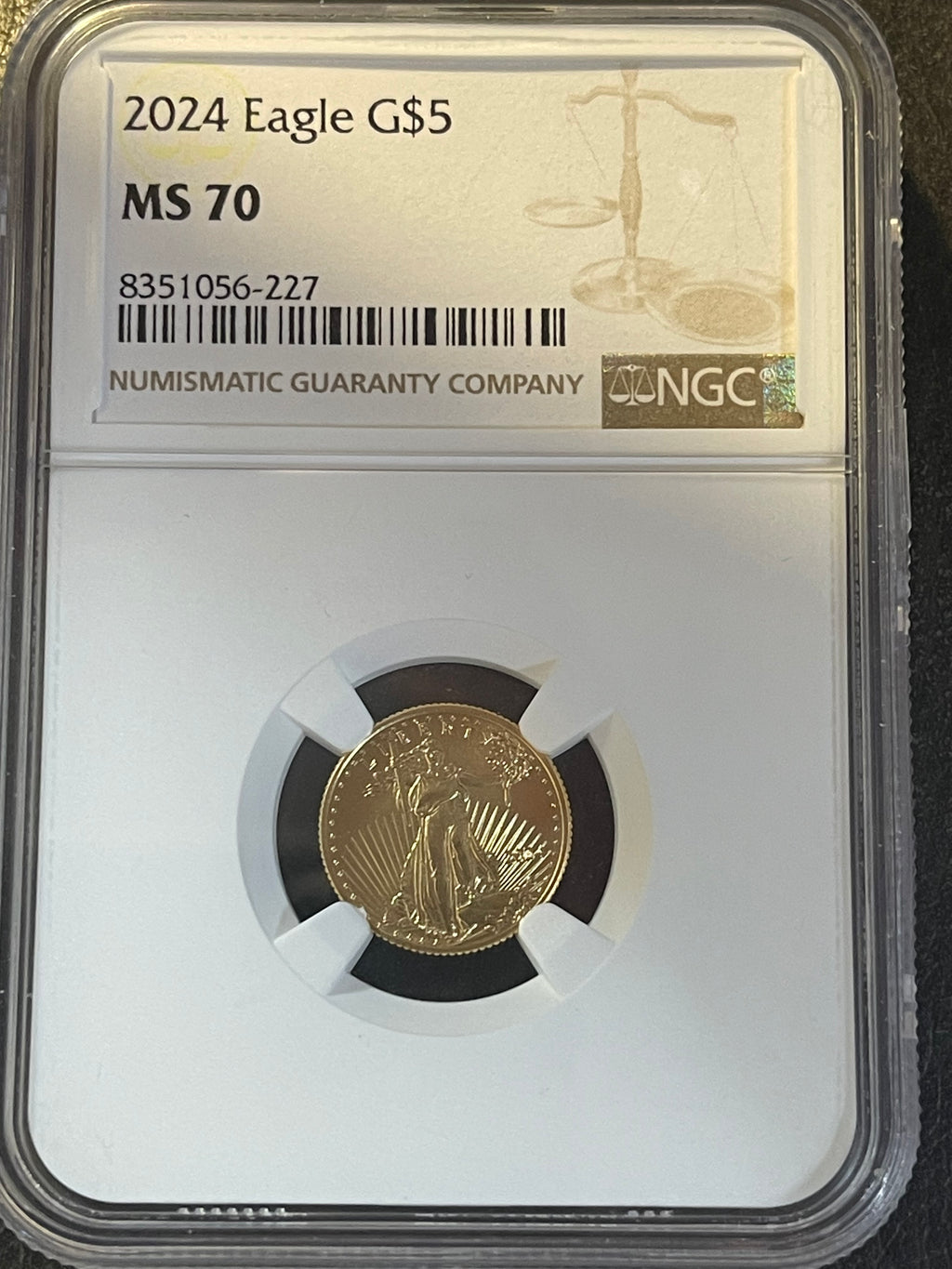 2024 $5 American Gold Eagle 1/10 oz – NGC MS70
