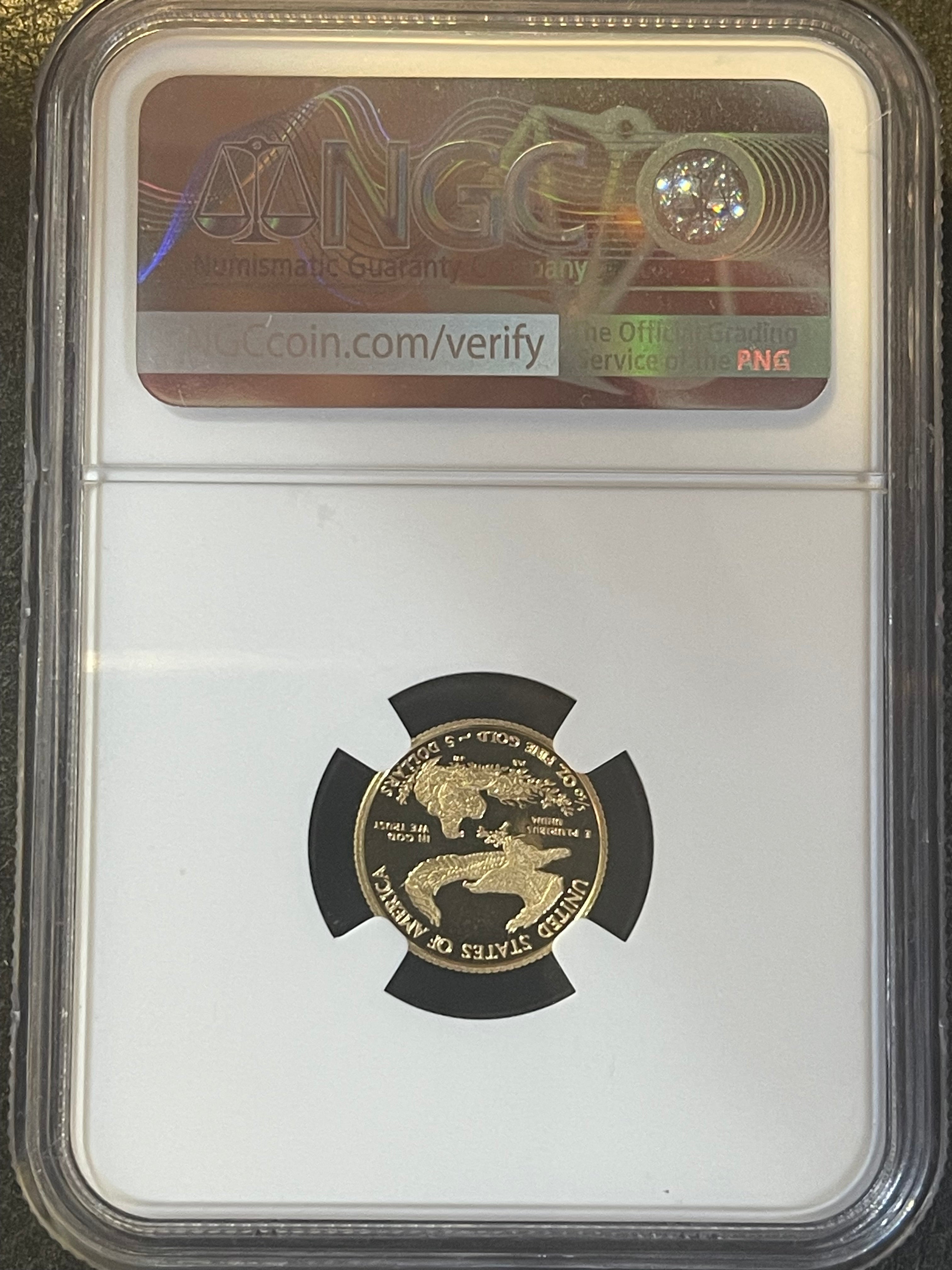 2020-W $5 American Gold Eagle 1/10 oz Proof – NGC PF69 Ultra Cameo