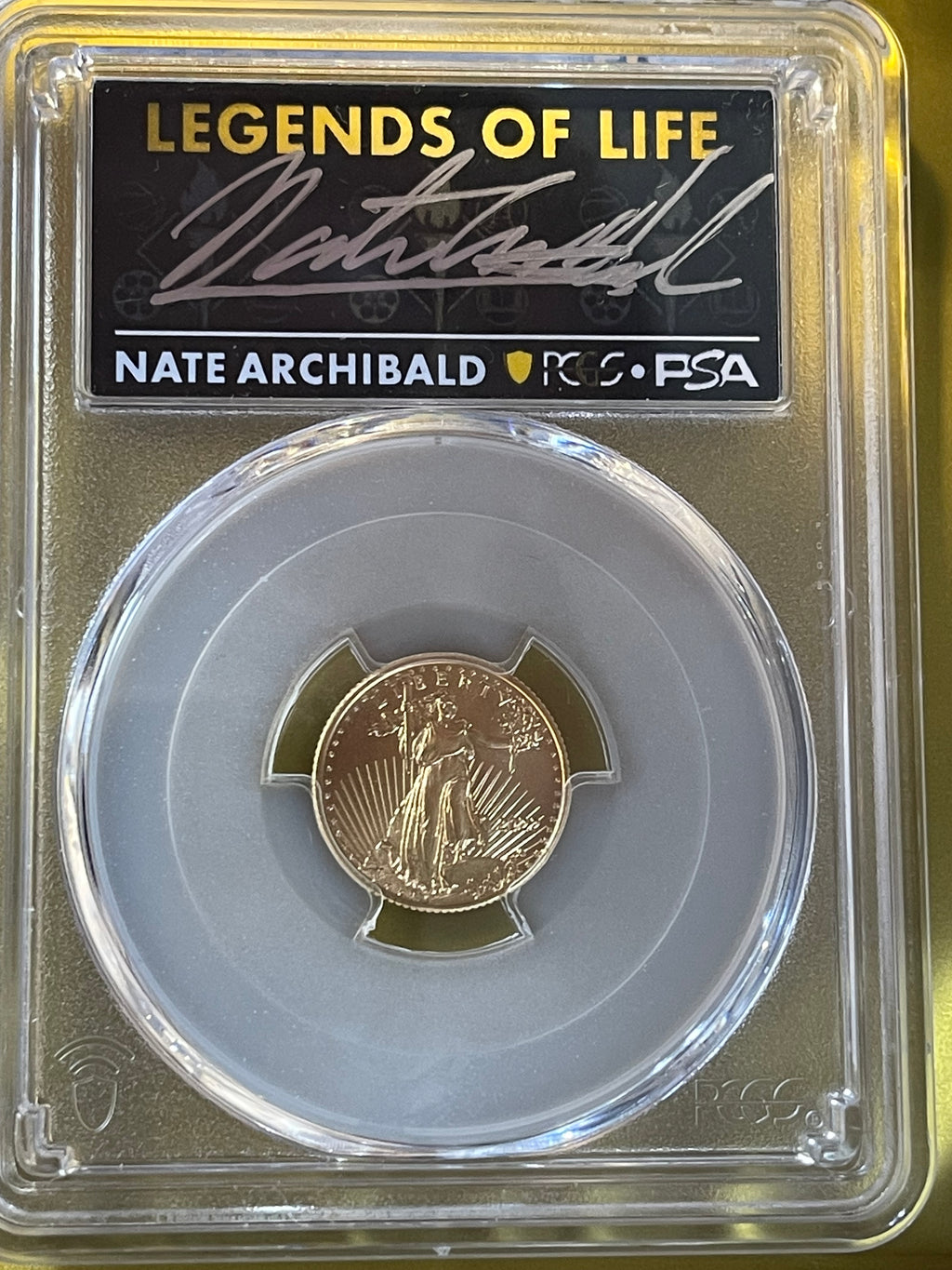 2022 American Gold Eagle $5 – 1/10 oz Gold – PCGS MS70 First Day of Issue Nate Archibald Label