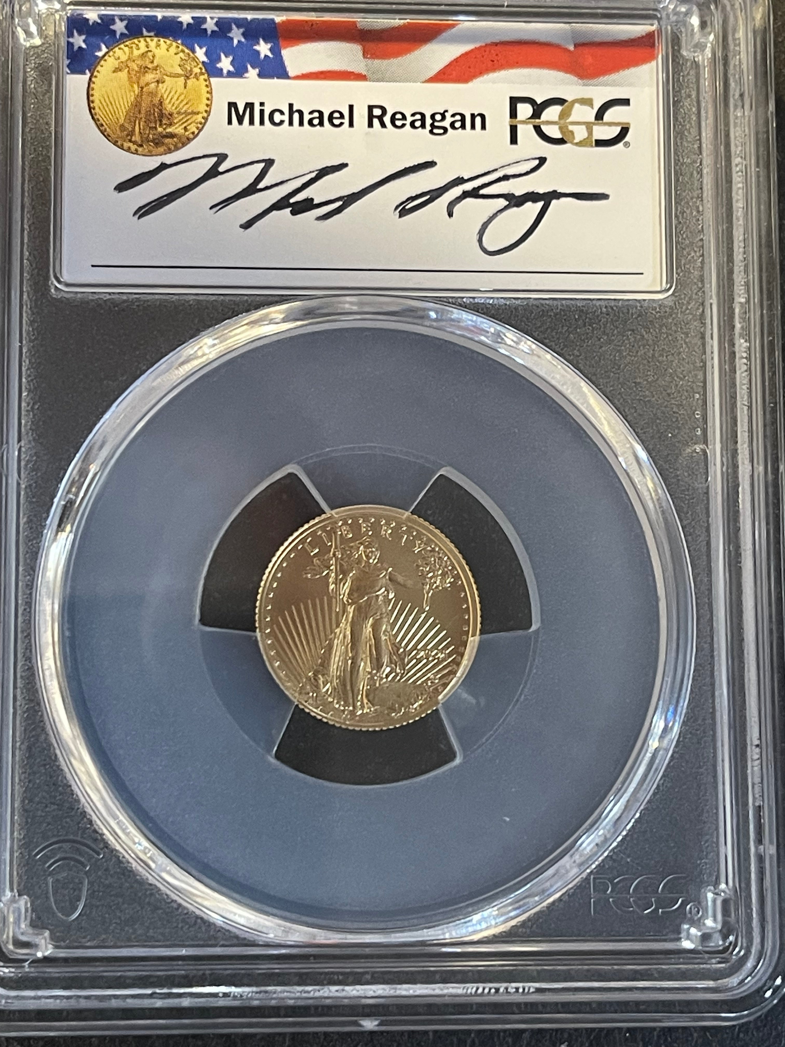 2021 $5 American Gold Eagle 1/10 oz – PCGS MS70 FDOI – Reagan Legacy Series – Type 2