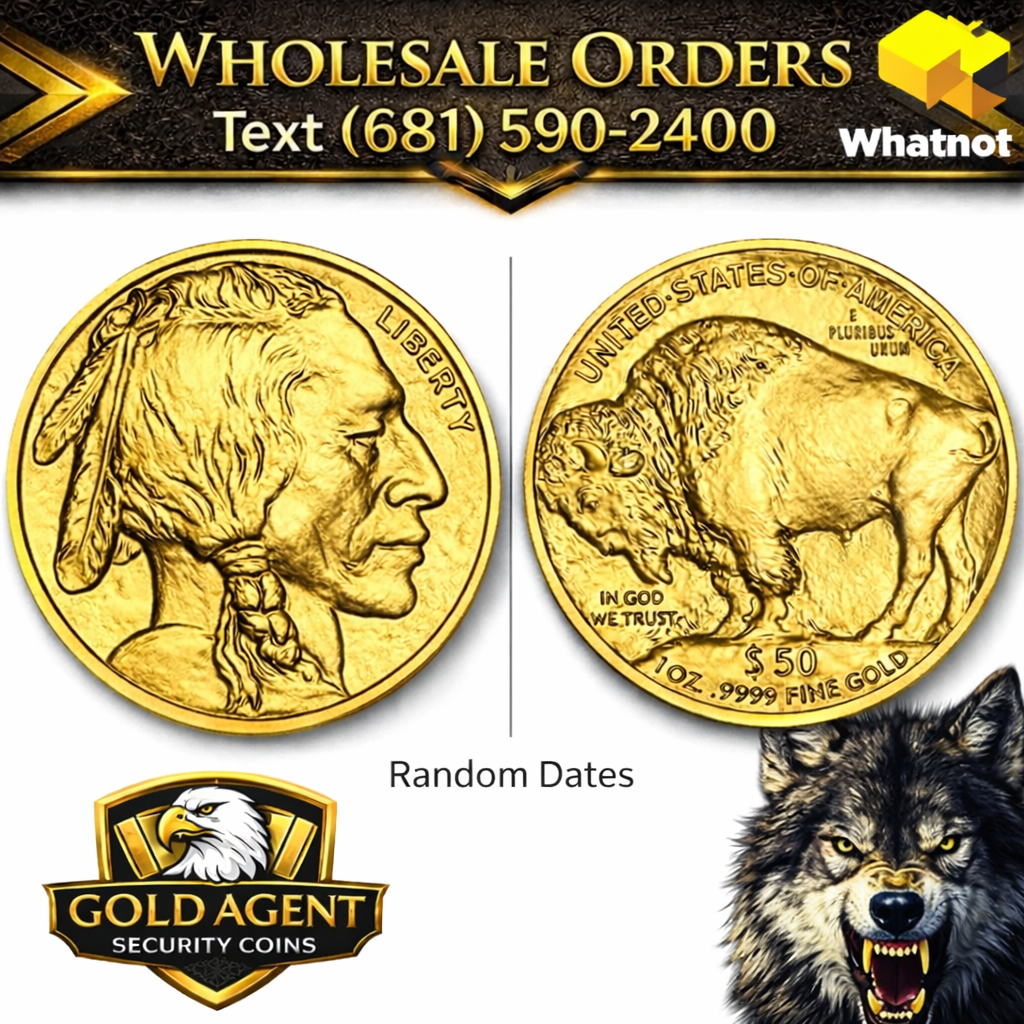 American Gold Buffalo $50 1 oz .9999 Fine Gold Coin – BU (Random Year)