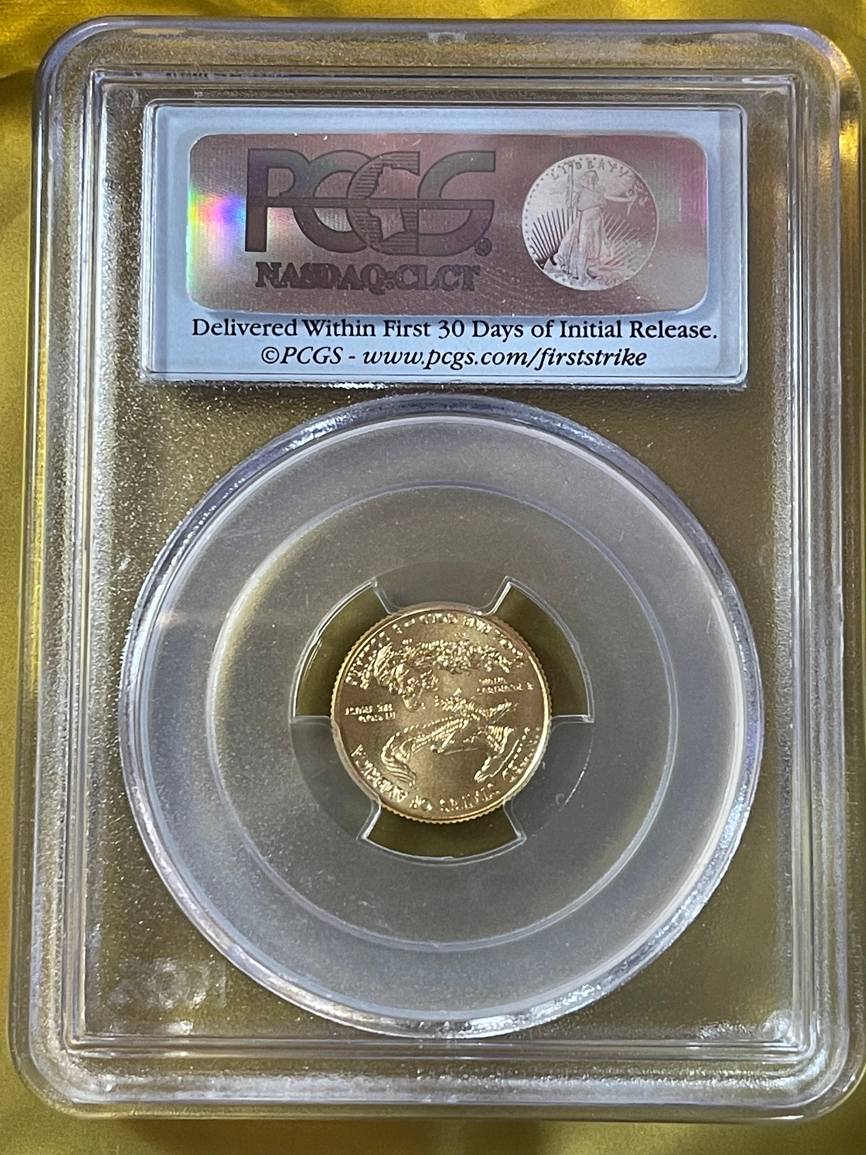 1992 American Gold Eagle $5 – 1/10 oz Gold – PCGS MS69